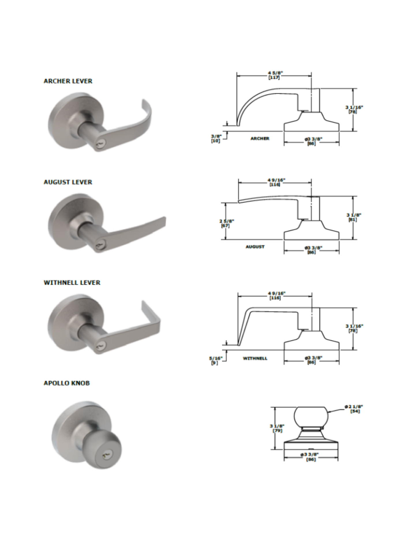 Hager 47KE Key-in-Lever Entrance