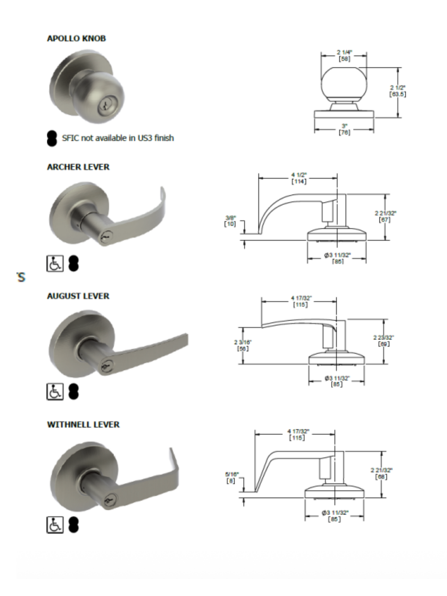 Hager 3500 Series Grade 2 Entry Lockset