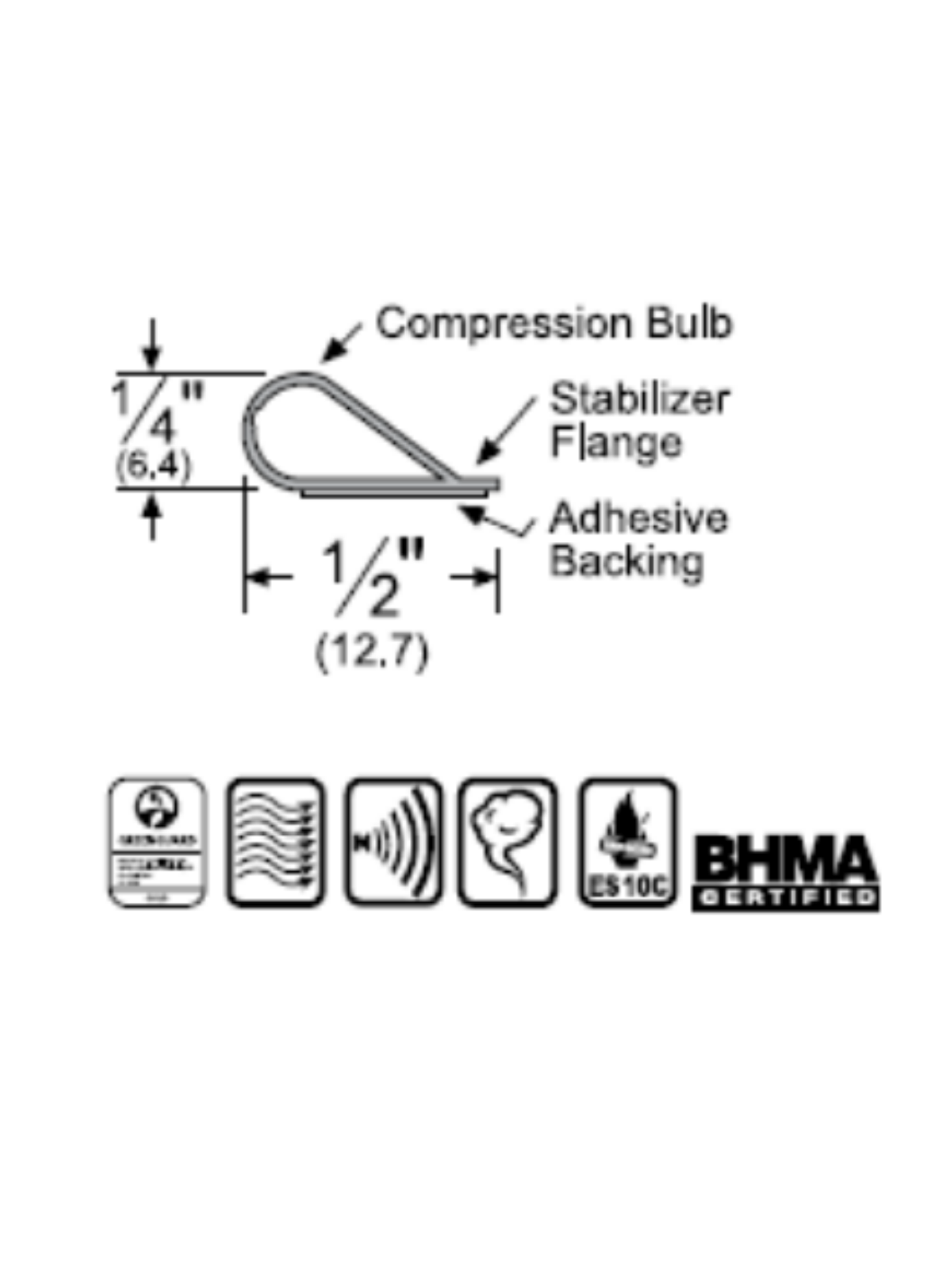 Pemko S88 BL Smoke Seal